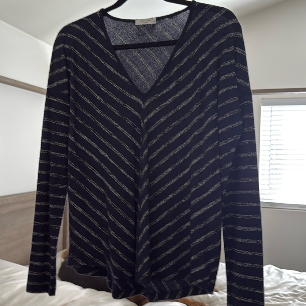 Rag & Bone Navy Striped Long Sleeve Medium